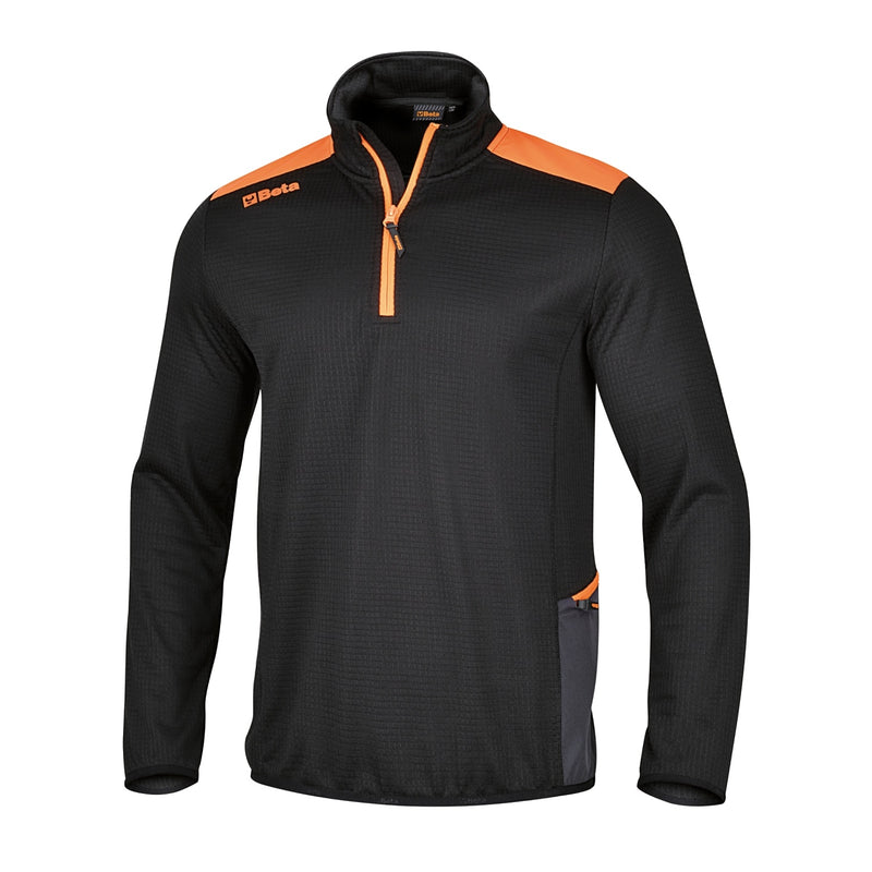 Beta Grid Microfleece Sweater - 7563N L
