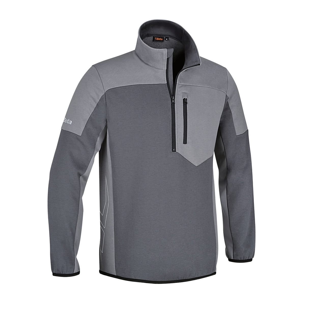 Beta Short-Zip Work Sweatshirt Anthracite/Light Grey Size L - 7643G - 7643G L