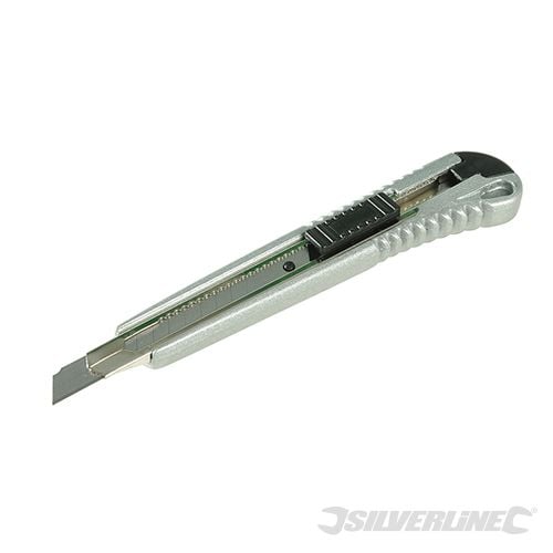 Silverline 9mm Aluminium Alloy Snap-Off Knife 9mm - 789397
