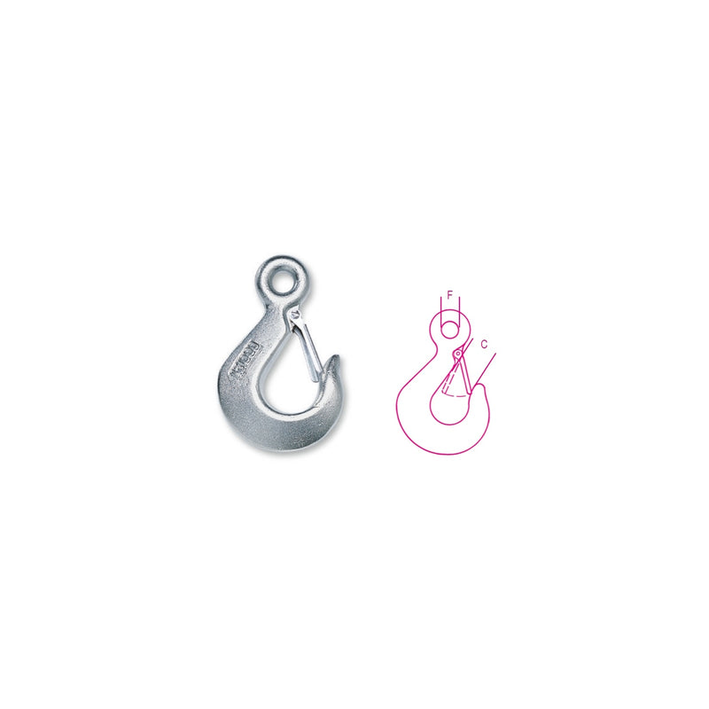 Robur Galvanised Carbon Steel Lifting Eye Hook - 8051S 250