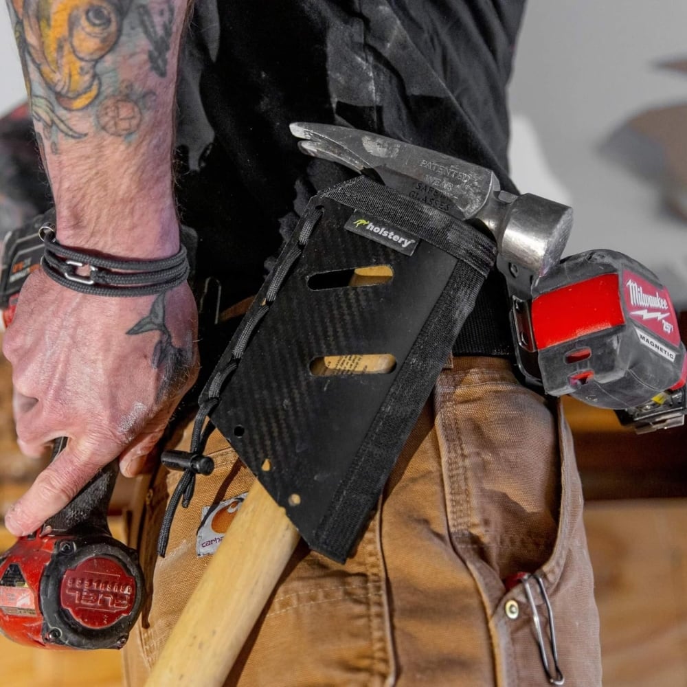 Holstery Jolly Roger Clip-On Hammer and Tool Holster - Right hand Side