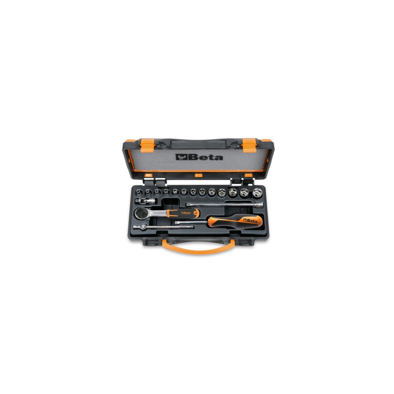 Beta 1/4In Drive Hexagon Socket Set With 13 Sockets And 5 Accessories - 900/C13-5