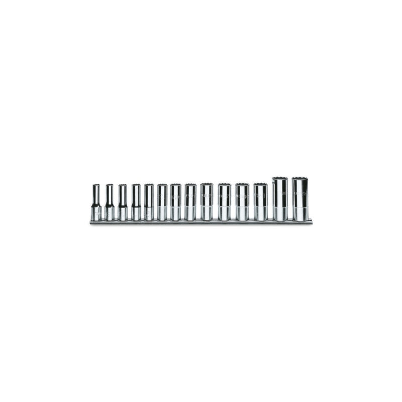 Beta 14-Piece 3/8In Drive Long Hexagon Hand Socket Set On Support 9-22 Mm - 910AL - 910AL/SB14