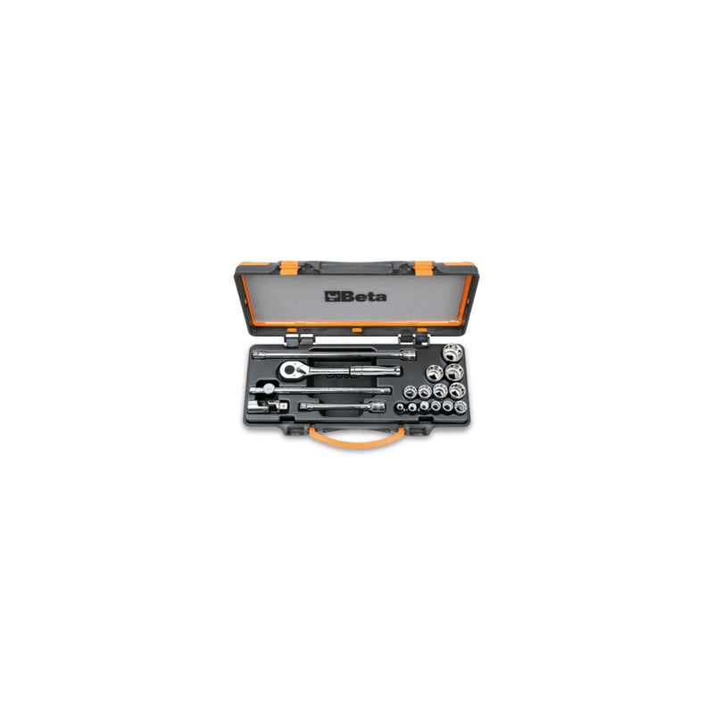 Beta 3/8In Bi-Hex Socket Set For Aeronautical Maintenance, 18 Pieces - 910M/55 - 910AS/MBM-C18