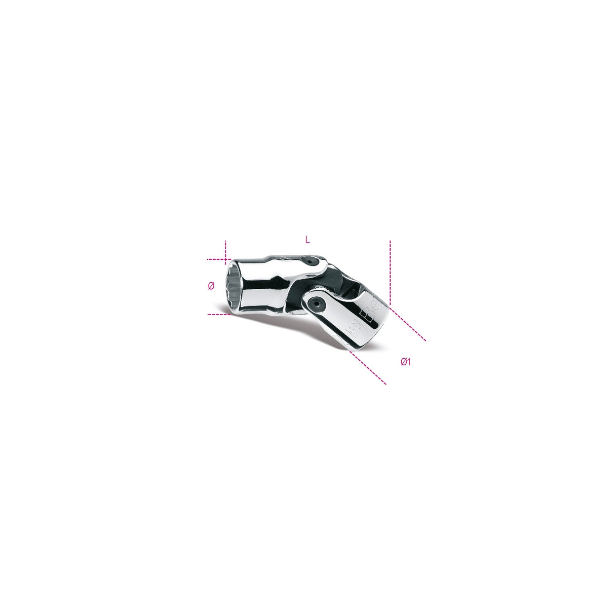 Beta 3/8" Swivel End Bi-Hex Hand Socket - 910AS/SN - 910AS-SN 3/8