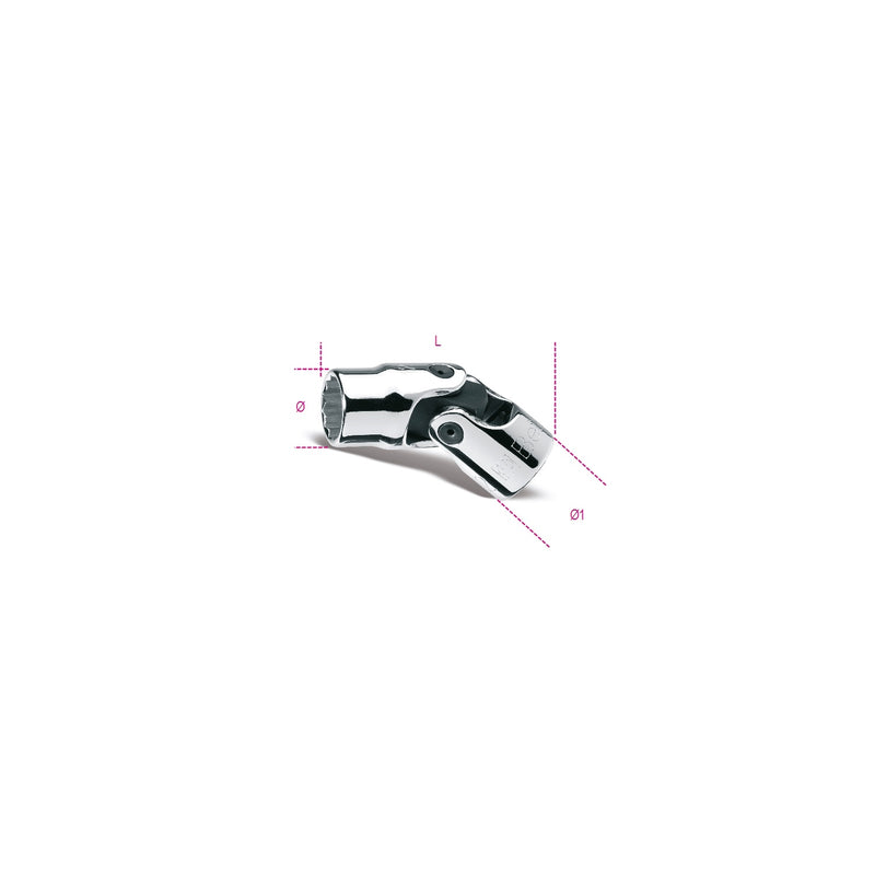Beta 3/8" Swivel End Bi-Hex Hand Socket - 910AS/SN - 910AS-SN 3/8