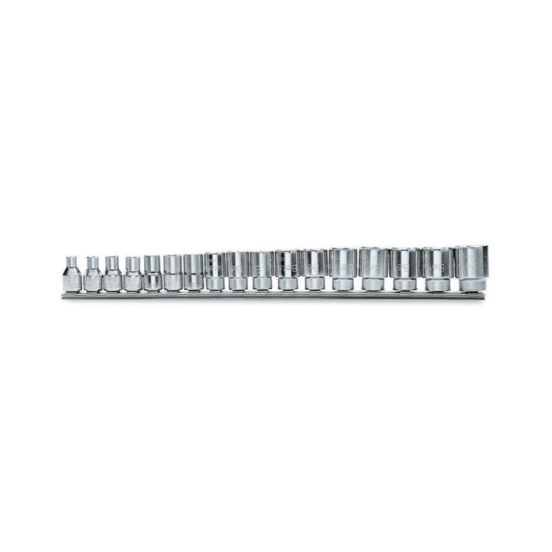 Beta 17-Piece 3/8In Bi-Hex Hand Socket Set 7-22 Mm - 910B - 910B/SB17