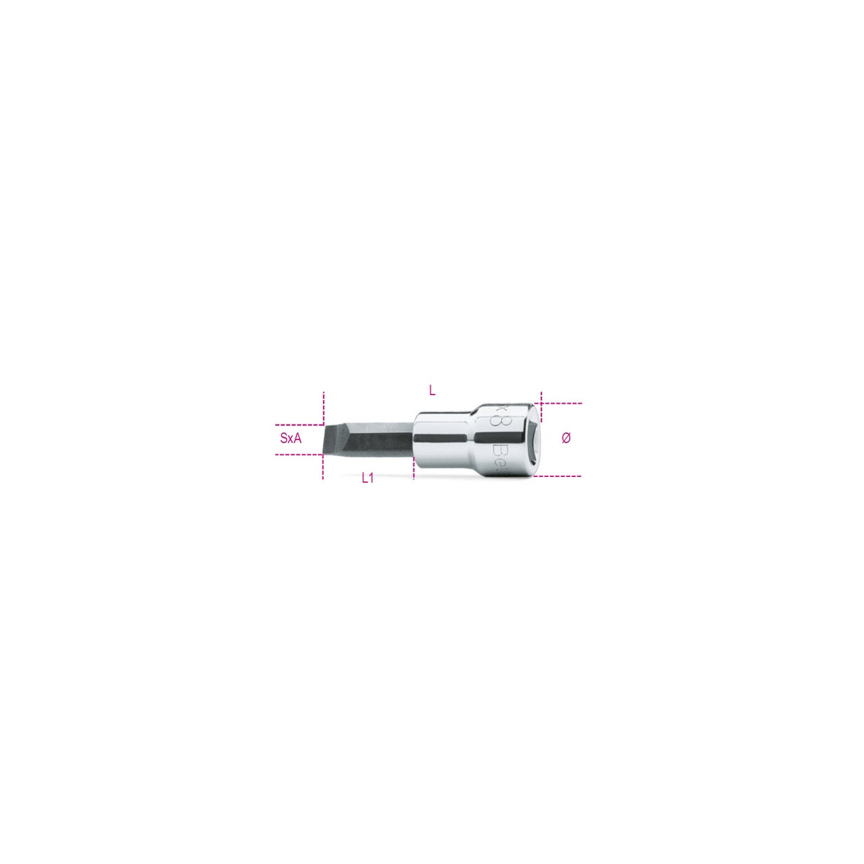 Beta 3/8 Inch Socket Driver For Slotted Head Screws 1 X 5.5 Mm - 910LP - 910LP 1X5,5