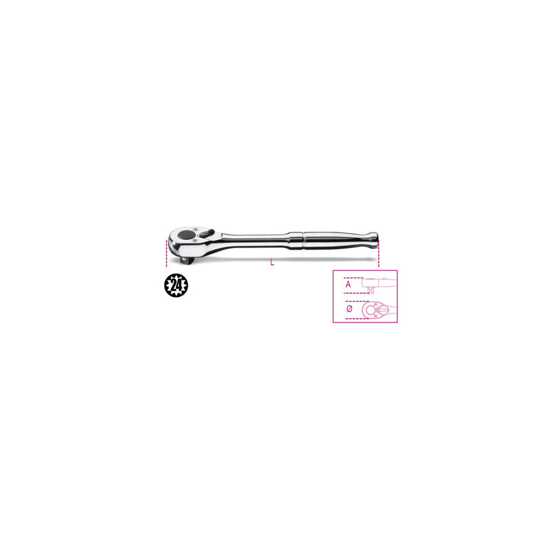 Beta 3/8" Drive Reversible Ratchet With Metal Handle - 910M/55