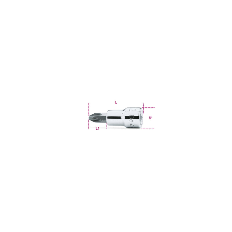 Beta 3/8In Phillips Cross Head Socket Driver Ph1 - 910PH - 910PH 1