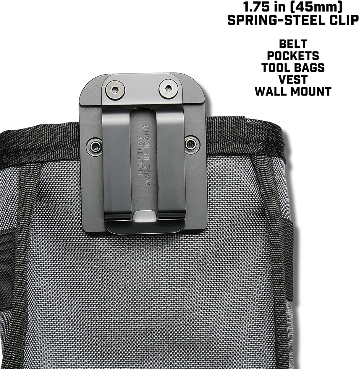 Holstery JoeyPouch PRO - Clip-On Tool Pouch for Tools and Hardware - With Steel Belt Clip - PRO PCH/JOEY-PRO
