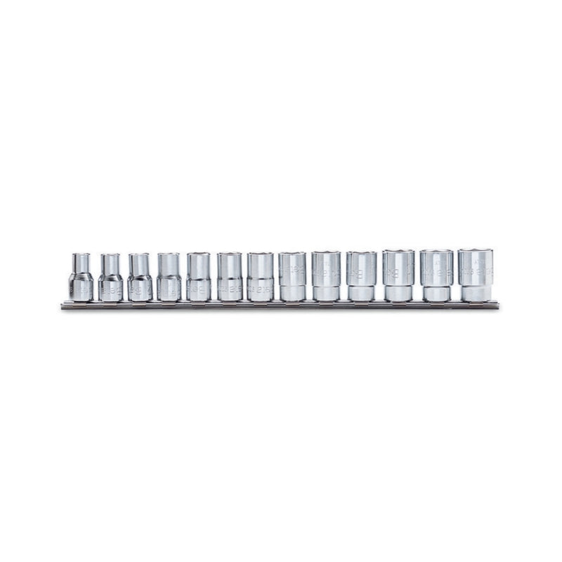 Beta 13-Piece 1/2 Inch Hexagon Hand Socket Set On Support Rail 10-22 Mm - 920A - 920A/SB13