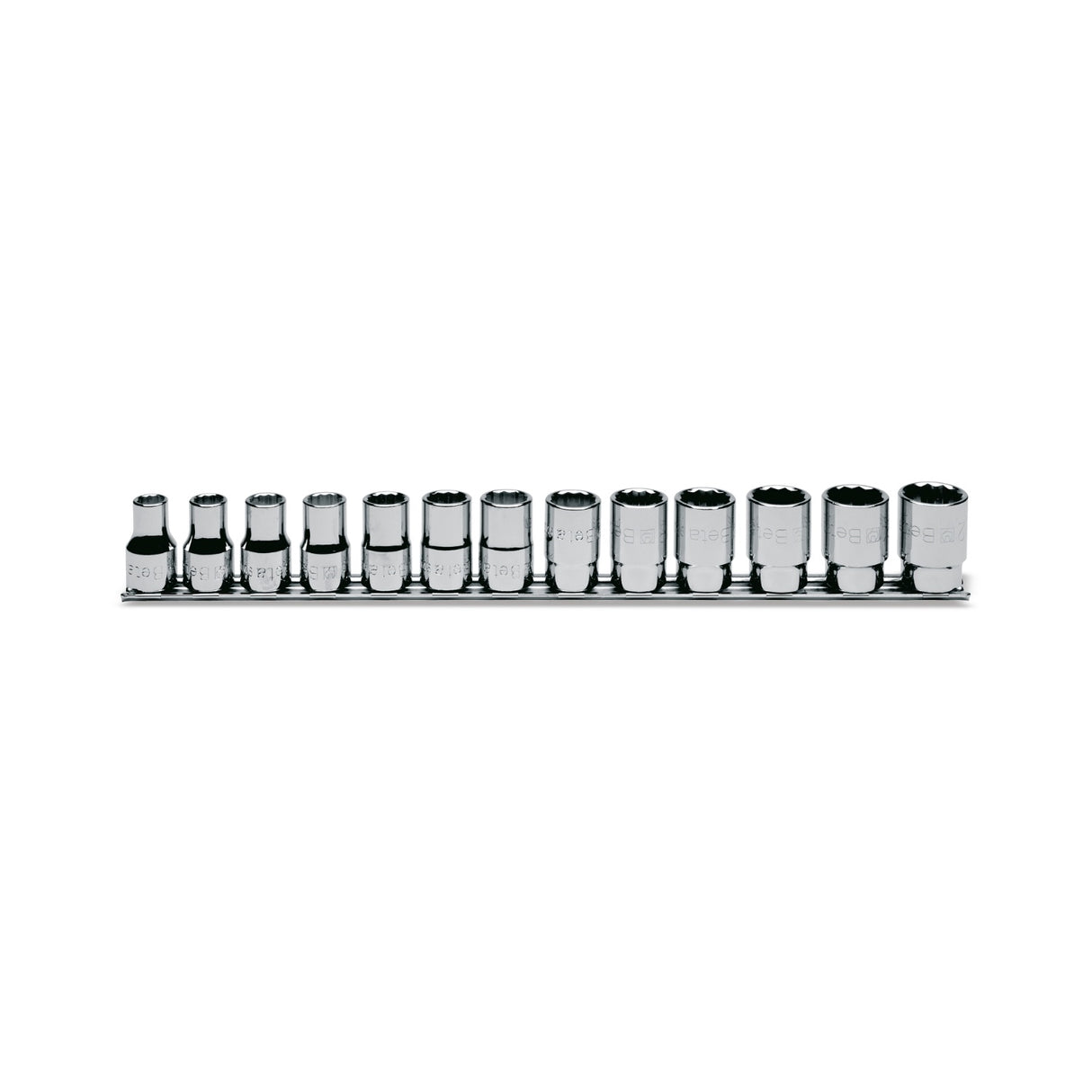 Beta 13-Piece 1/2 Inch Bi-Hex Hand Socket Set On Support Rail 10–22 Mm - 920B - 920B/SB13