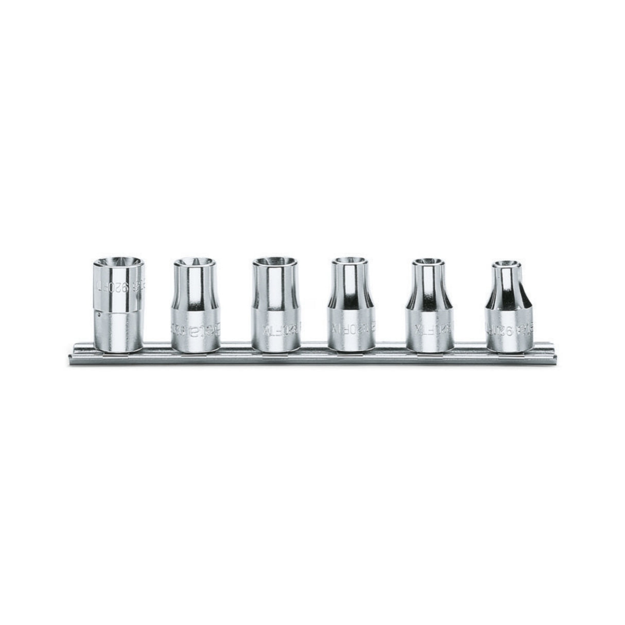 Beta 6-Piece 1/2In E-Torx Hand Socket Set With Rail - 920FTX - 920FTX/SB6