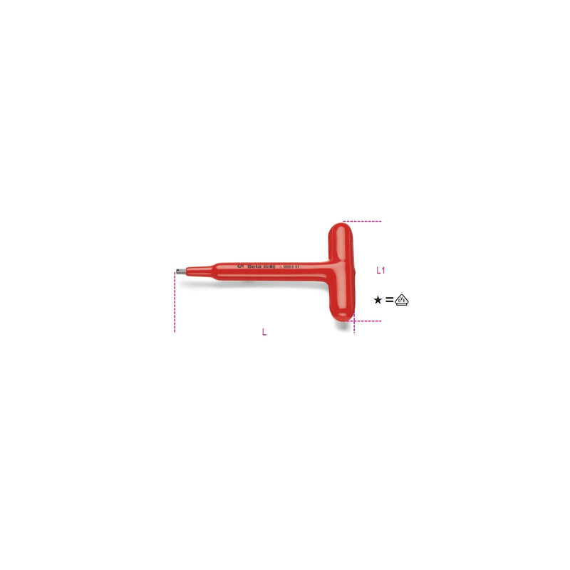 Beta Insulated T-Handle Hex Key - 951MQ 3