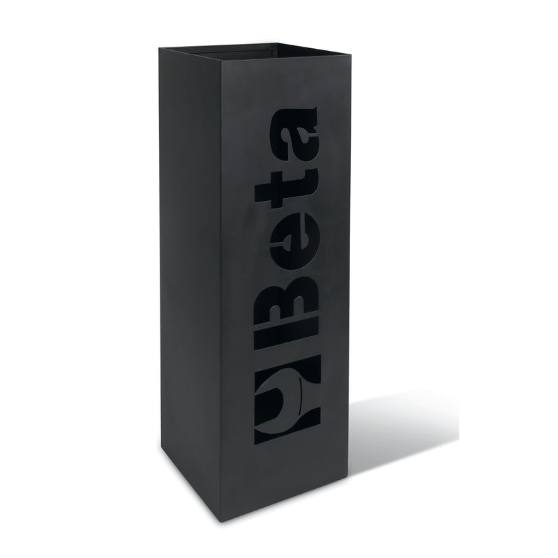 Beta Collection Umbrella Stand Black Galvanized And Painted With Drip Tray - 9520P