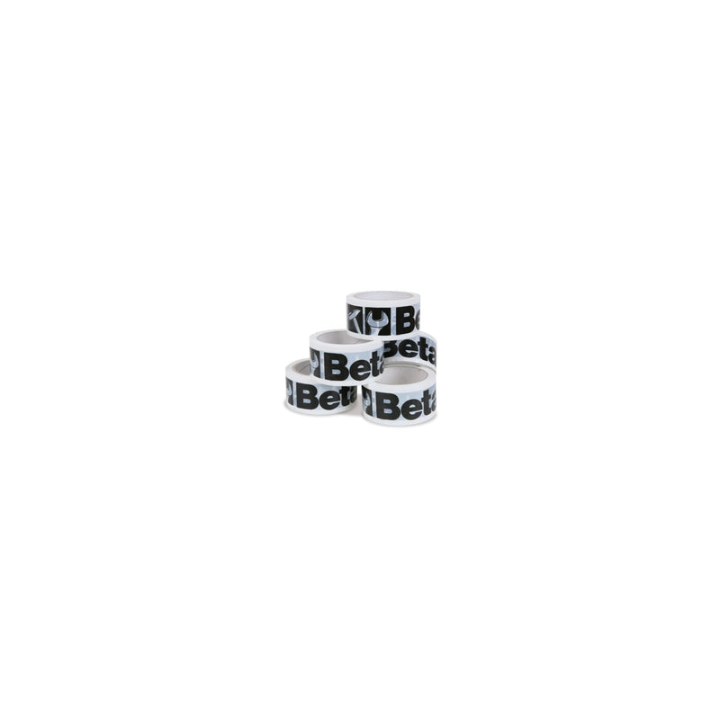 Beta Collection Pack Of 36 White Packaging Adhesive Tape Rolls With Beta Logo - 9589B/36