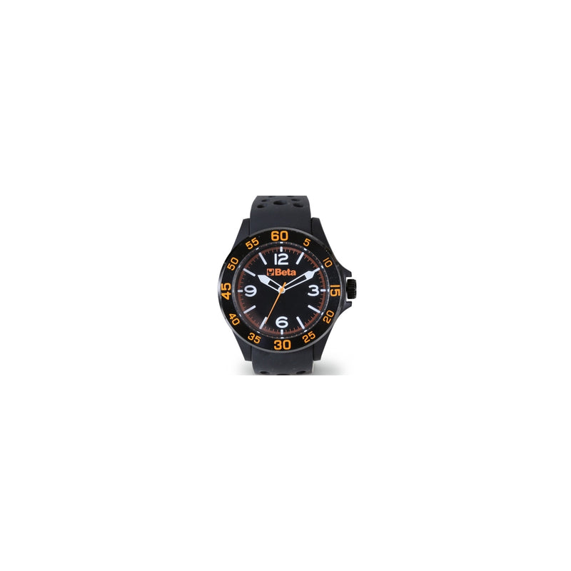 Beta Collection Analogue Watch With Soft Touch Plastic Case, Metal Ring And Silicone Strap - 9593W