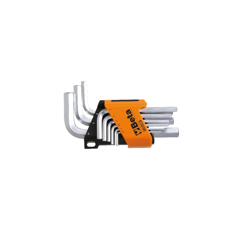 Beta 9-Piece Offset Hexagon Key Wrench Set Chrome-Plated Imperial - 96C/AS - 96C-AS/SC9