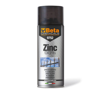 Betachemicals Clear Zinc 98% Aerosol Spray 400 Ml - 9752 - Zinc 98% - 9752 (1)