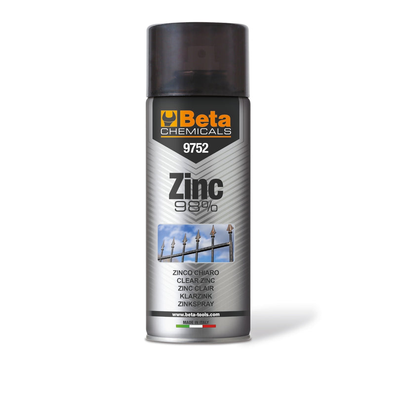 Betachemicals Clear Zinc 98% Aerosol Spray 400 Ml - 9752 - Zinc 98% - 9752 (1)