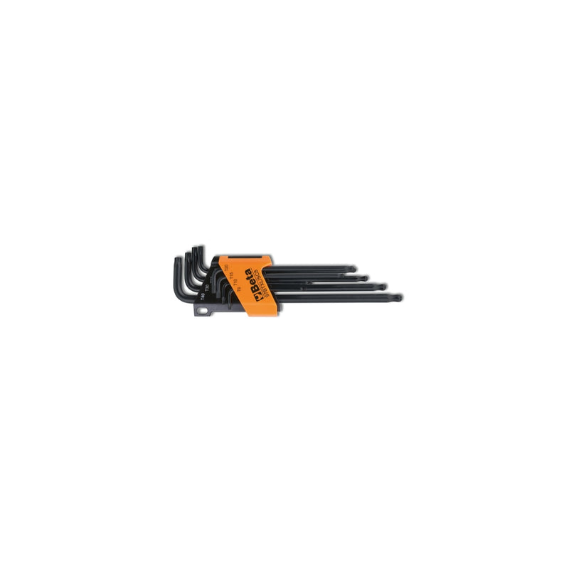 Beta Set of 8 offset key wrenches with a ball head for Torx® head screws Tamper Resistant Torx®. - 97BRTXL/SC8