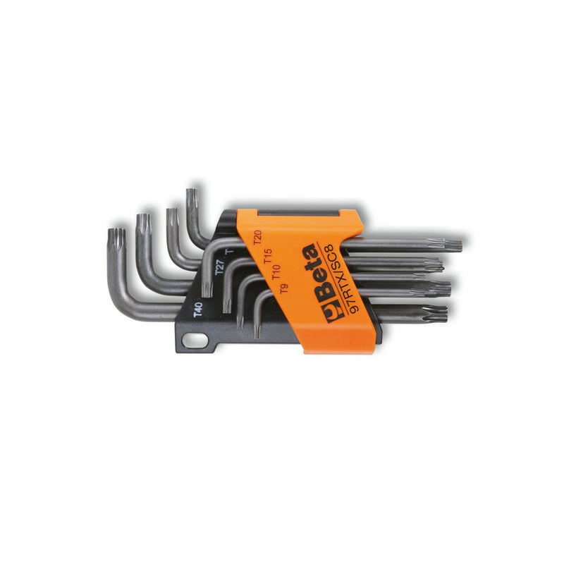 Beta 8-Piece Offset Key Wrench Set For Tamper Resistant Torx Head Screws With Support - 97RTX - 97RTX/SC8