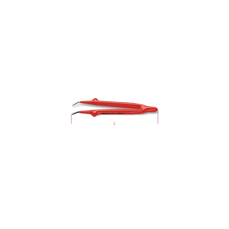 Beta Bent Knurled Point Spring Tweezers 147 Mm - 993MQ