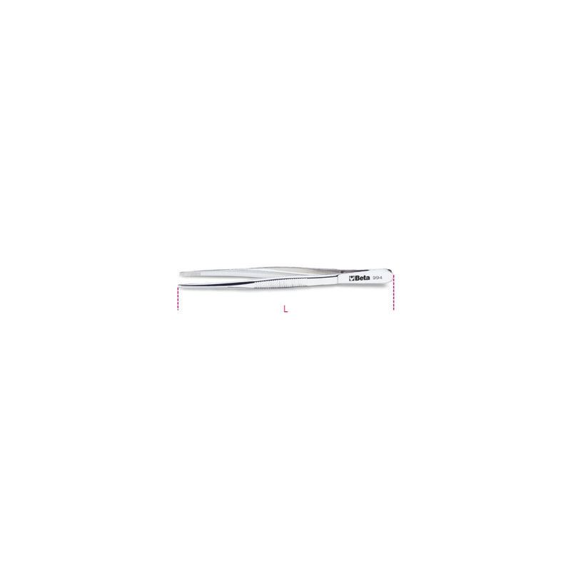 Beta Straight Large Knurled Point Spring Tweezers 150 Mm - 994 - 994 150
