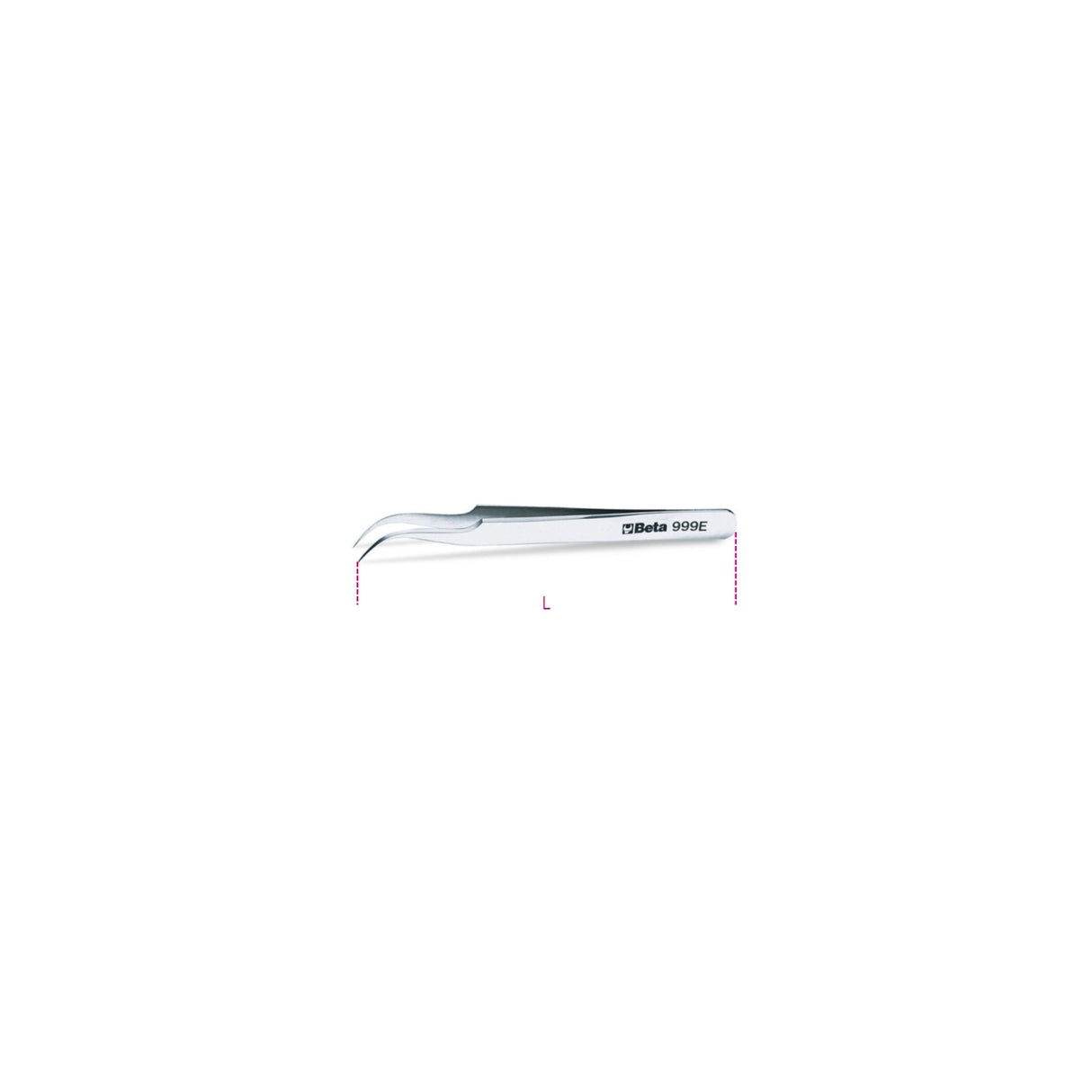 Beta Extra Slim Curved End Spring Tweezers 120 Mm - 999E