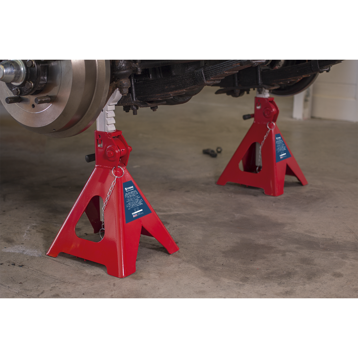 Sealey AAS5000 Auto Rise Ratchet Axle Stands (Pair) 5 Tonne Capacity per Stand - additional view 9
