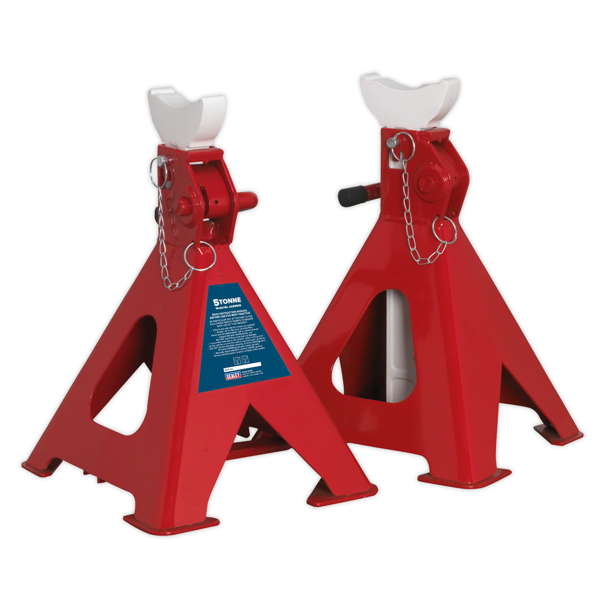 Sealey AAS5000 Auto Rise Ratchet Axle Stands (Pair) 5 Tonne Capacity per Stand - additional view 4