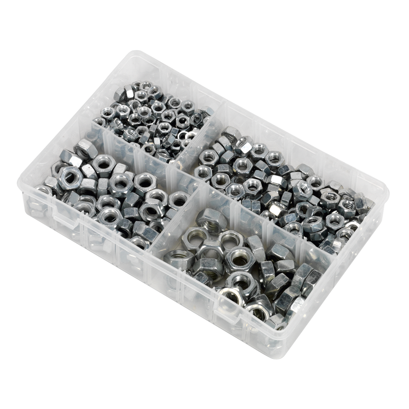 Sealey AB030SN Steel Nut Assortment 1/4"-1/2"UNC 320pc - additional view 4