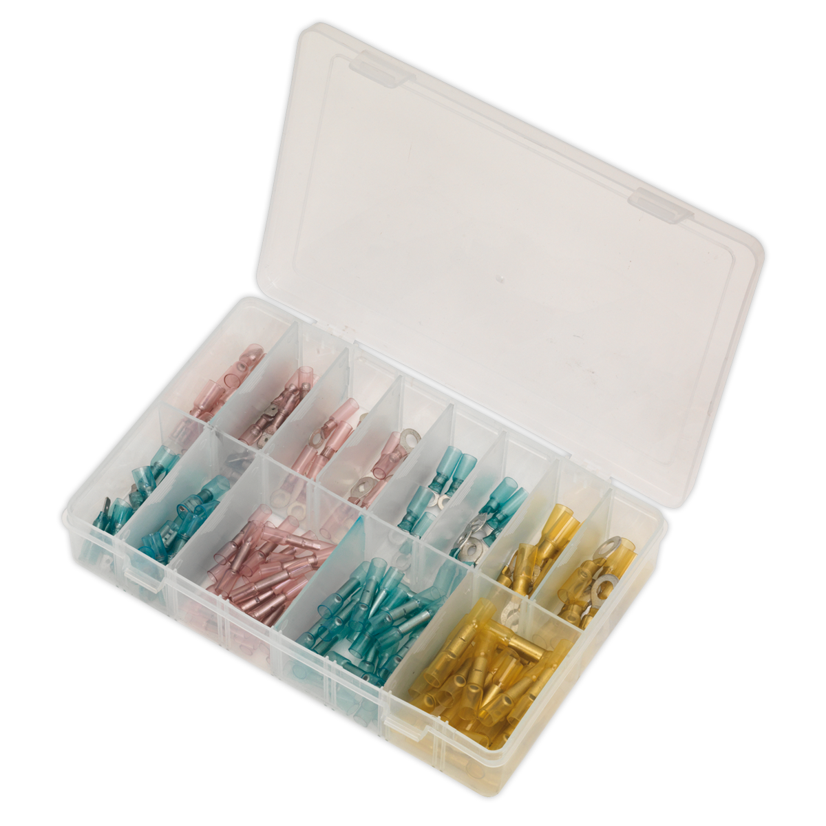 Sealey AB037HT Adhesive Lined Heat Shrink Terminal Assortment 142pc - Blue, Red & Yellow - additional view 3
