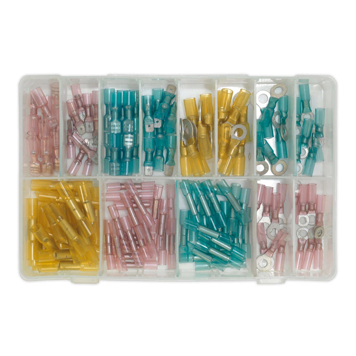 Sealey AB037HT Adhesive Lined Heat Shrink Terminal Assortment 142pc - Blue, Red & Yellow - additional view 4