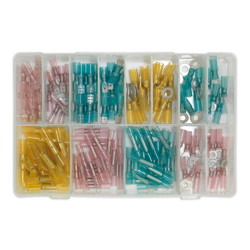 Sealey AB037HT Adhesive Lined Heat Shrink Terminal Assortment 142pc - Blue, Red & Yellow - additional view 4