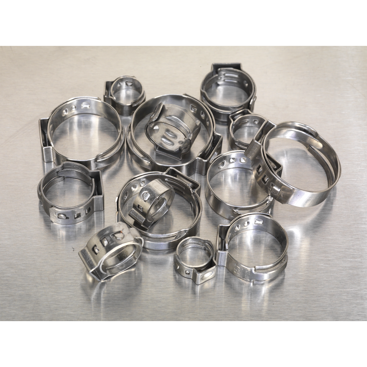 Sealey AB043SE Stainless Steel O-Clip Single Ear Assortment 160pc - additional view 6