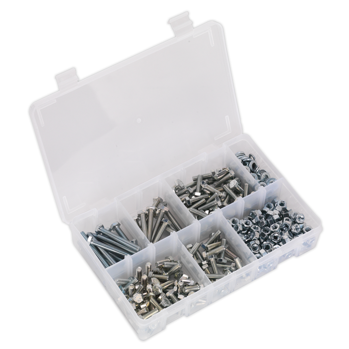 Sealey AB050SNW High Tensile Setscrew, Nut & Washer Assortment M6 408pc