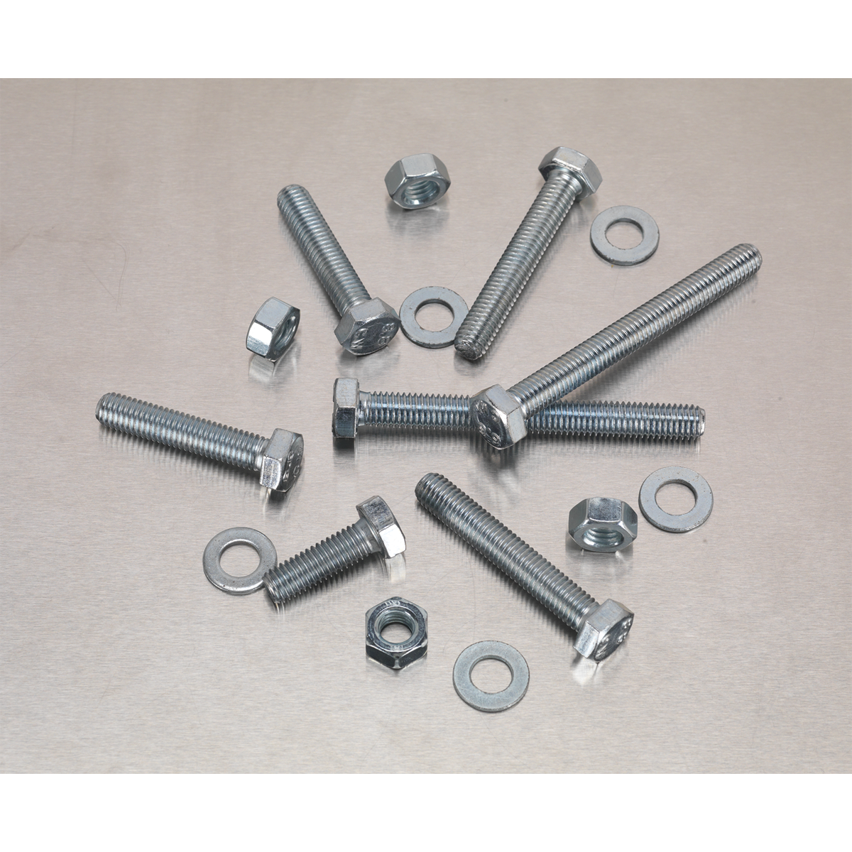 Sealey AB051SNW High Tensile Setscrew, Nut & Washer Assortment M8 220pc - additional view 2