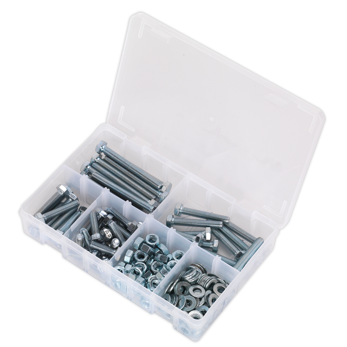 Sealey AB051SNW High Tensile Setscrew, Nut & Washer Assortment M8 220pc - additional view 3