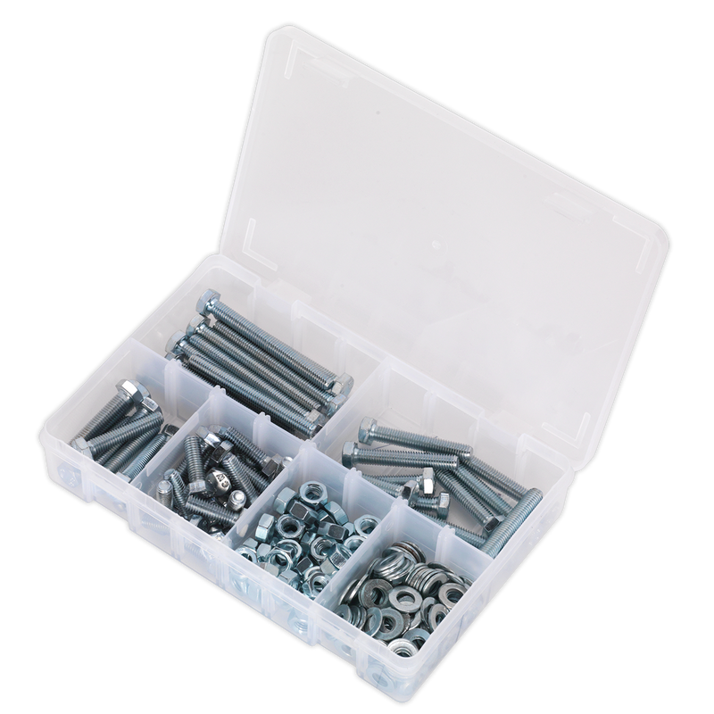 Sealey AB051SNW High Tensile Setscrew, Nut & Washer Assortment M8 220pc - additional view 3