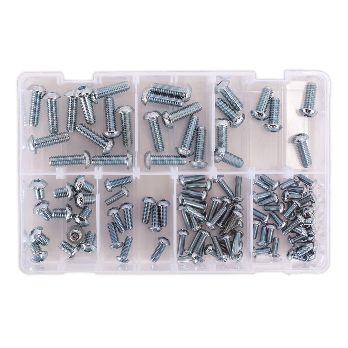 Sealey AB053BH Button Head High Tensile 10.9 Socket Screw Assortment M5-M10 108pc - DIN 912 - additional view 4