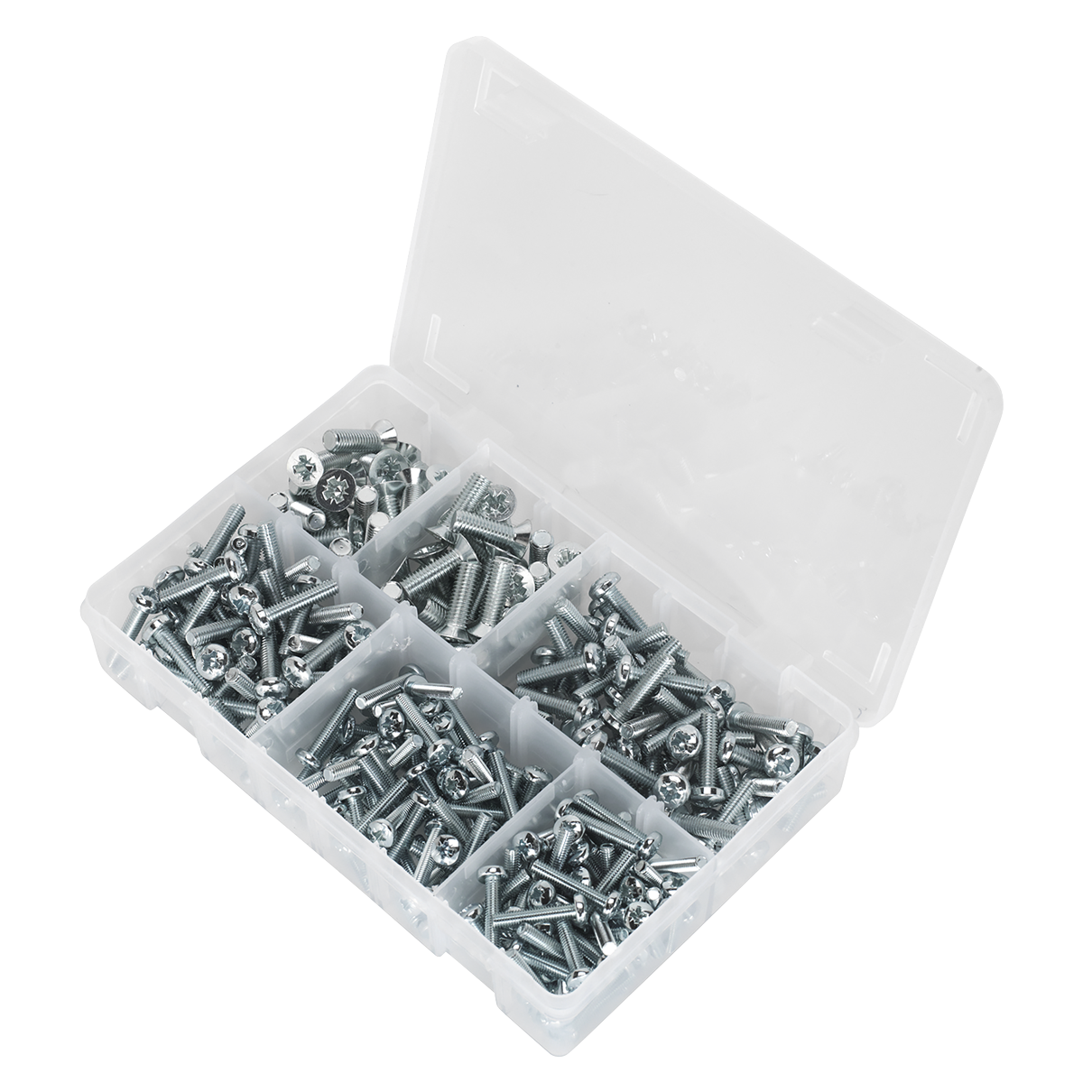 Sealey AB054MS Countersunk & Pan Head Pozi Machine Screw Assortment M5-M8 264pc - additional view 2