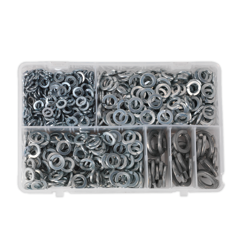 Sealey AB058SW Zinc Plated Spring Washer Assortment M6-M16 1010pc - DIN 127B - additional view 4