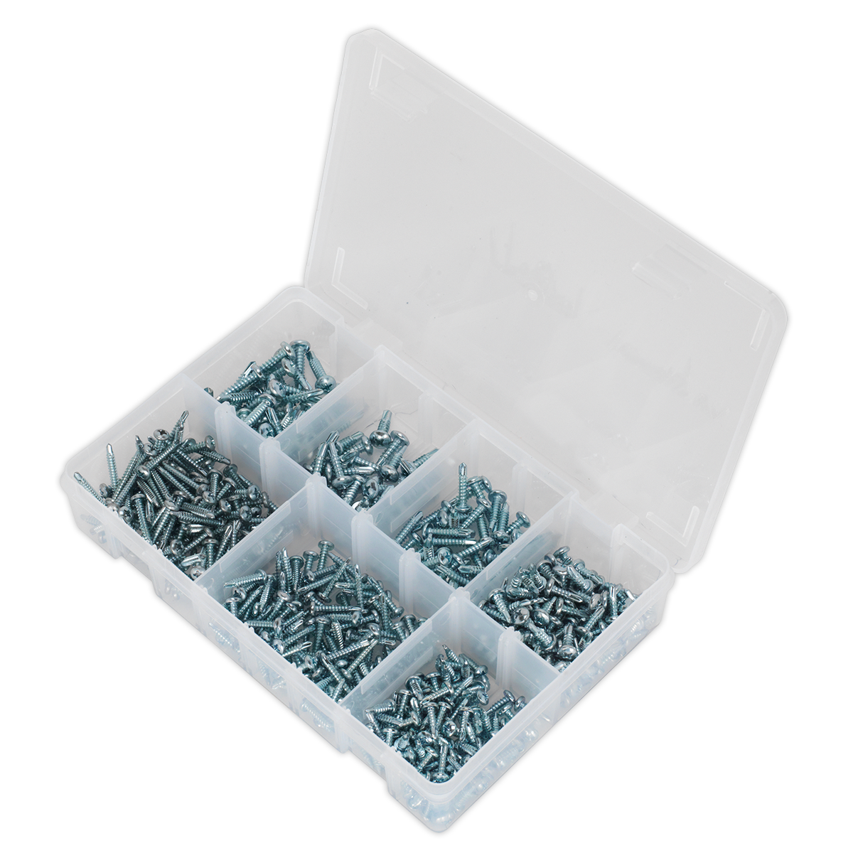 Sealey AB060SDS Zinc Plated Self-Drilling Pan Head Phillips Screw Assortment 500pc - additional view 3