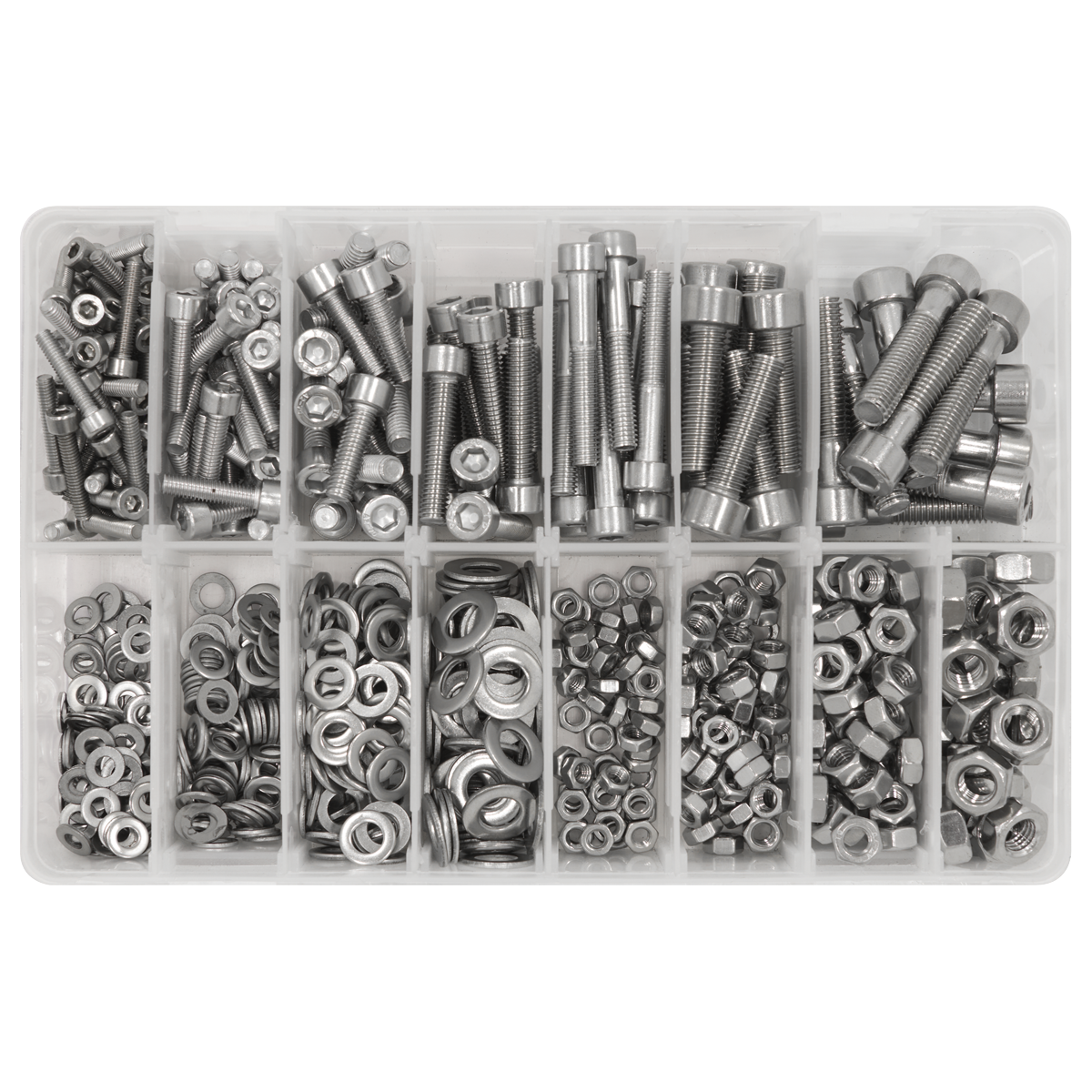 Sealey AB0710SS Stainless Steel Hex Socket Bolt, Washer & Nut Assortment 710pcs - additional view 9