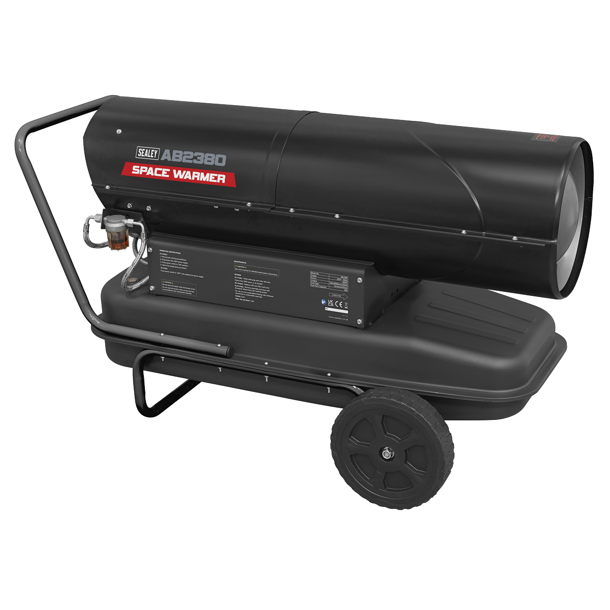 Sealey AB2380 Space Warmer® Kerosene/Diesel Heater with Wheels 240,000Btu/hr - additional view 7