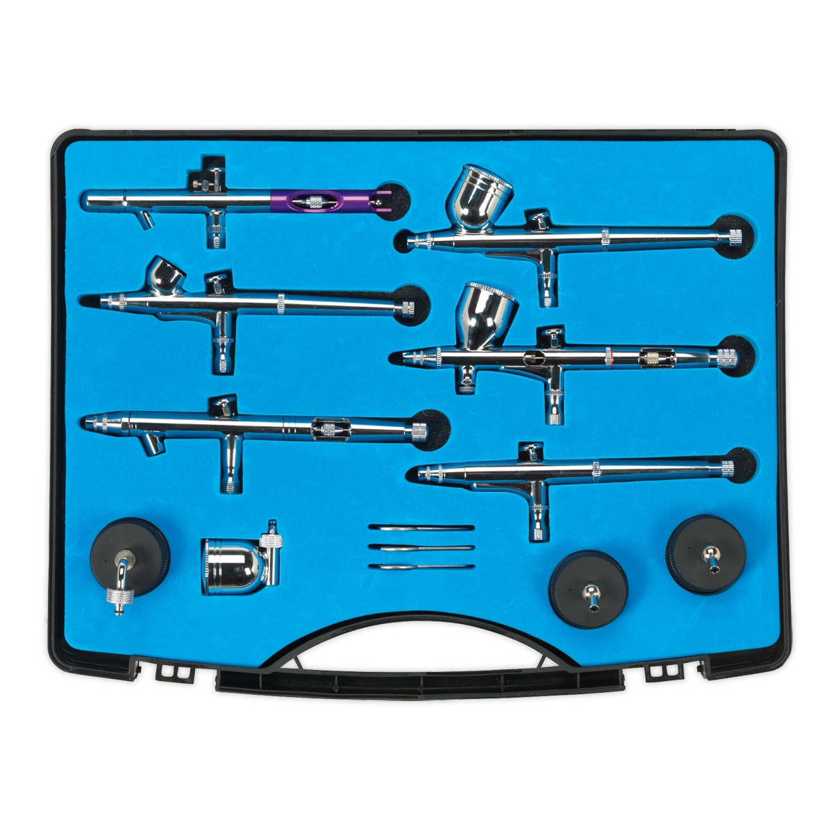 Sealey AB936 Mini Gravity/Suction Feed Air Brush Kit 10pc - additional view 2