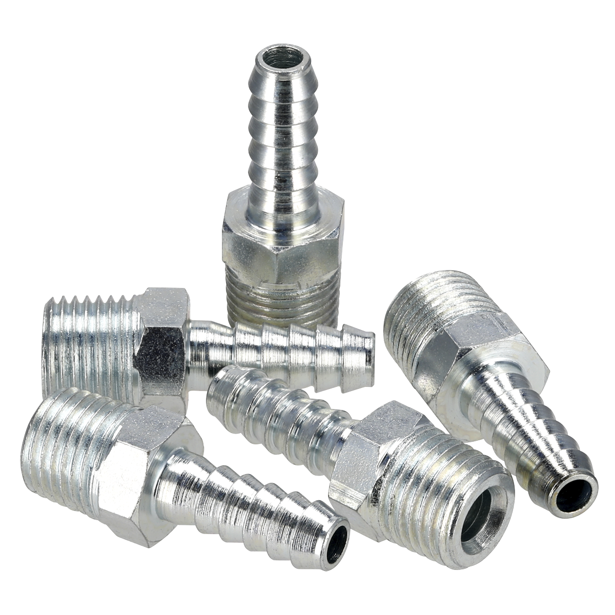 Sealey AC08 PCL Screwed Tailpiece Male 1/4"BSPT - 1/4" Hose - Pack of 5 - additional view 4