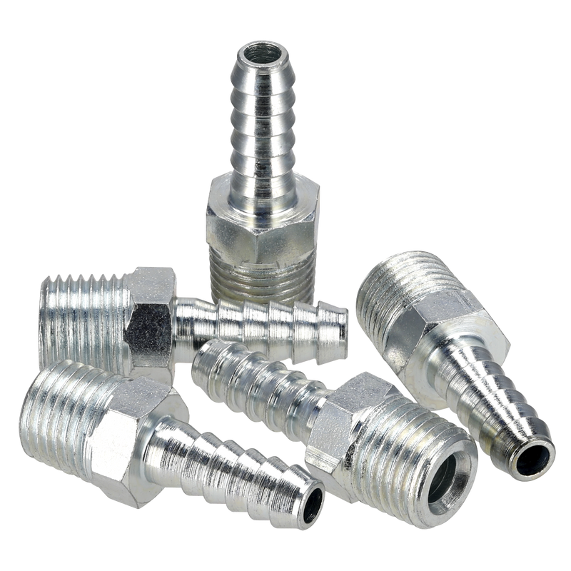 Sealey AC08 PCL Screwed Tailpiece Male 1/4"BSPT - 1/4" Hose - Pack of 5 - additional view 4